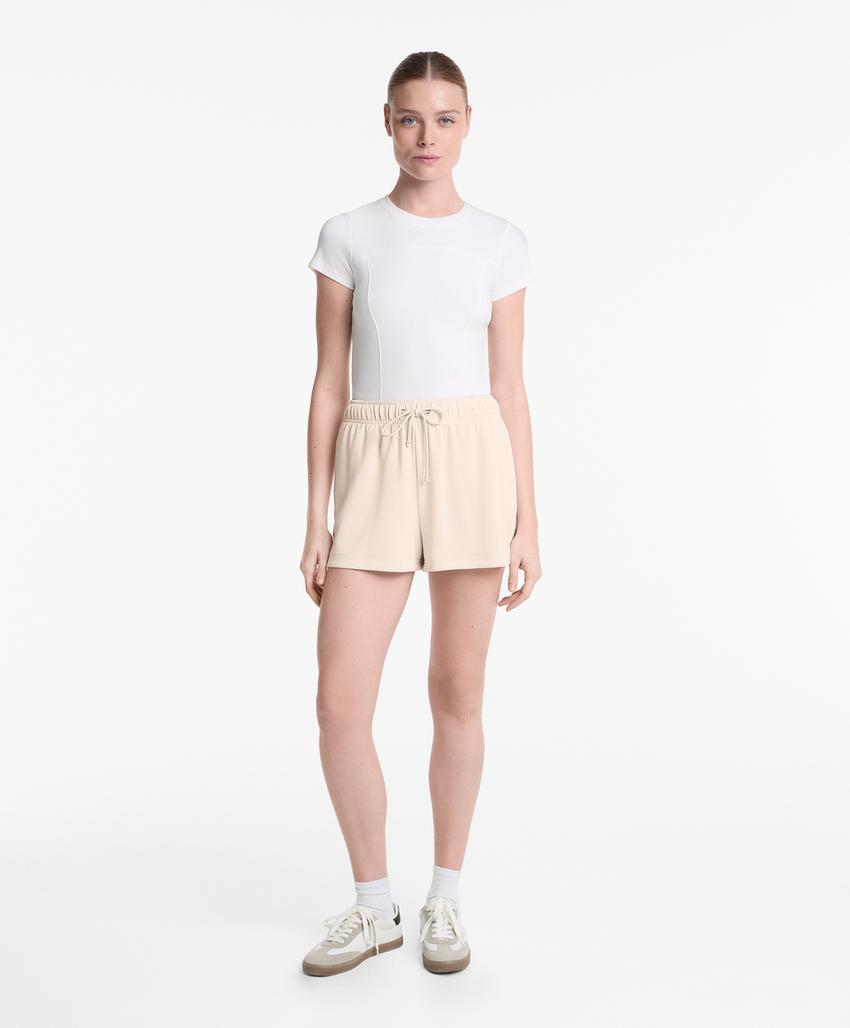 Шорты из мягкого материала с модальной пряжей, цвета каменно-серого