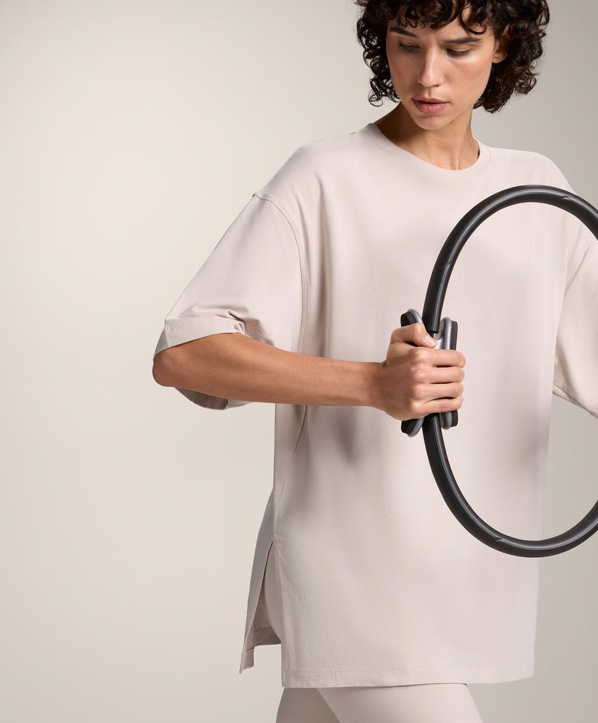 Футболка из хлопкового микса с коротким рукавом l30247378