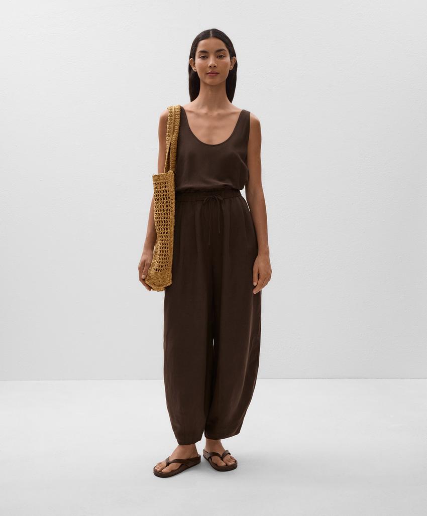 Комбинезон-шаровар из льняного микса l33401859