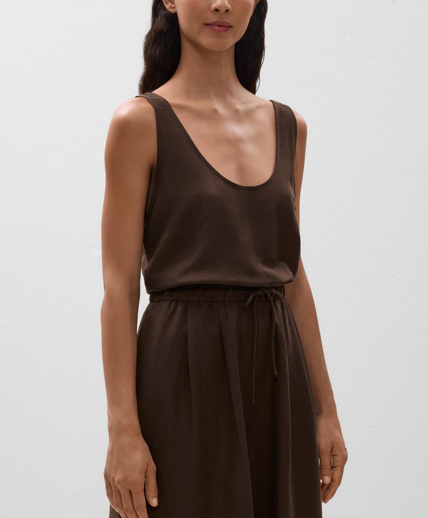 Комбинезон-шаровар из льняного микса l33401859