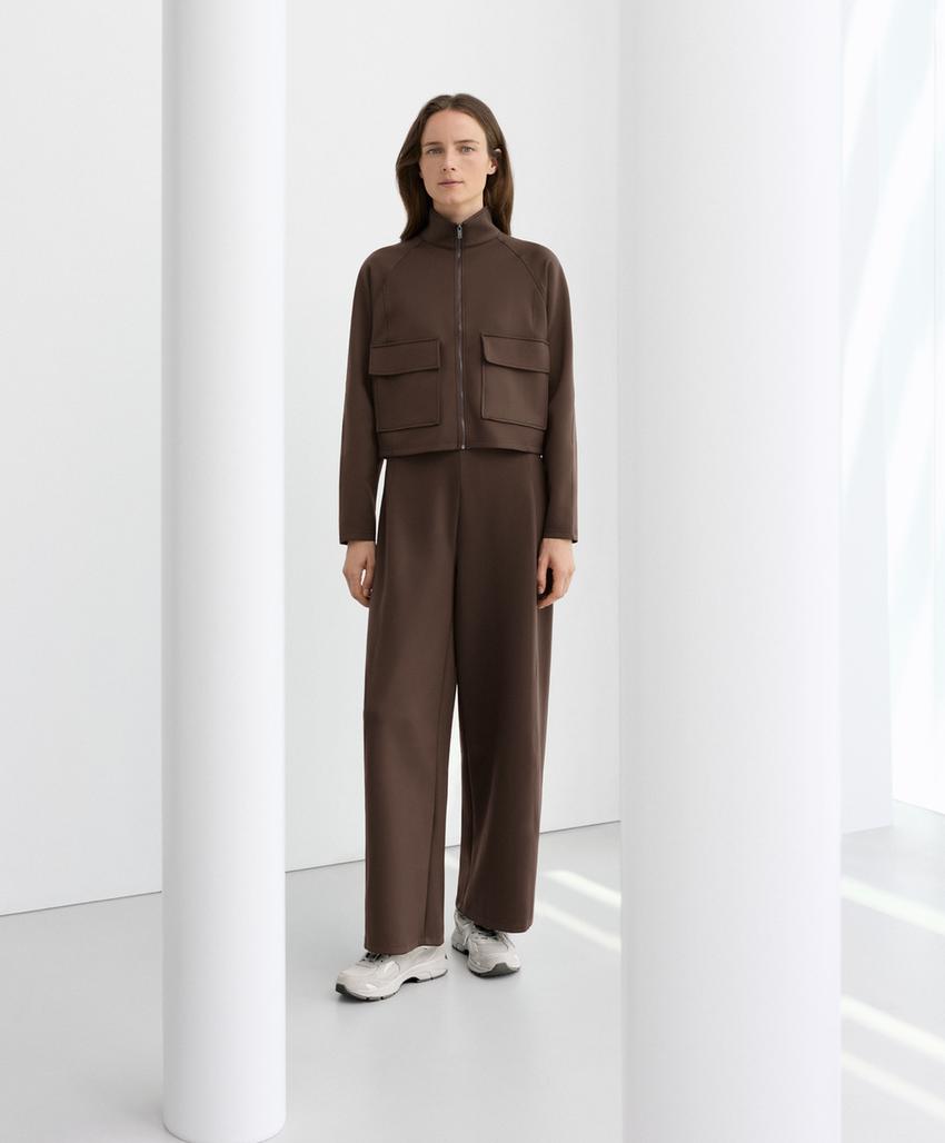 Брюки высокой посадки кокон из неопрена