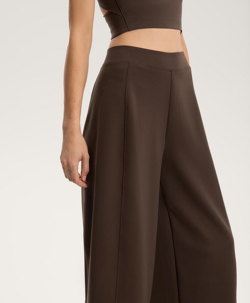 Брюки высокой посадки кокон из неопрена