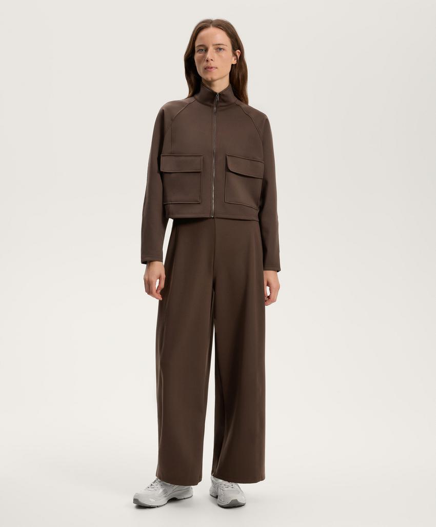 Брюки высокой посадки кокон из неопрена