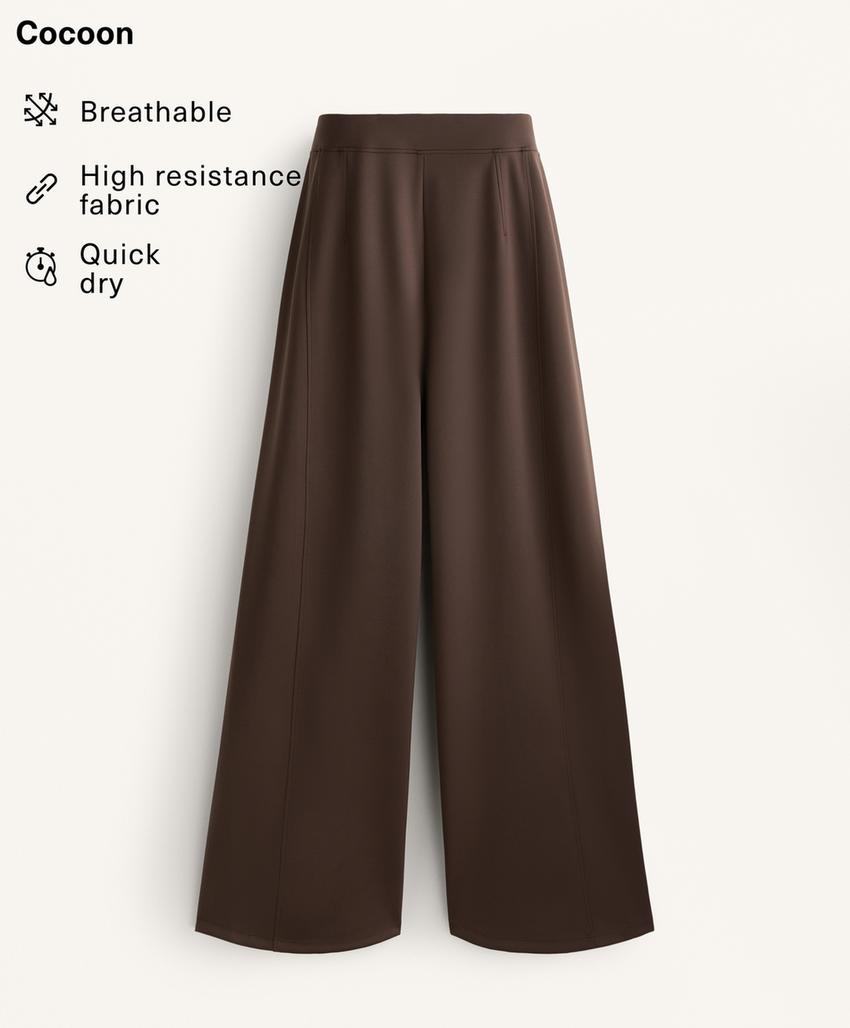 Брюки высокой посадки кокон из неопрена