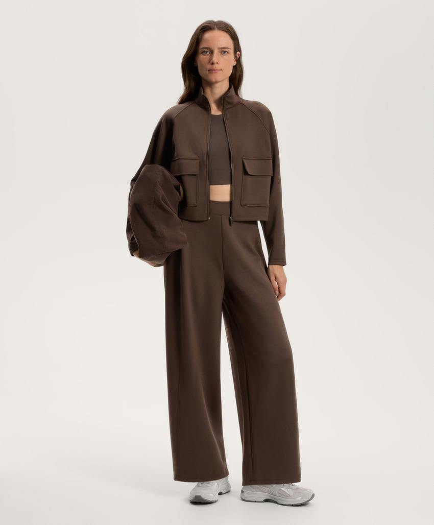 Брюки высокой посадки кокон из неопрена