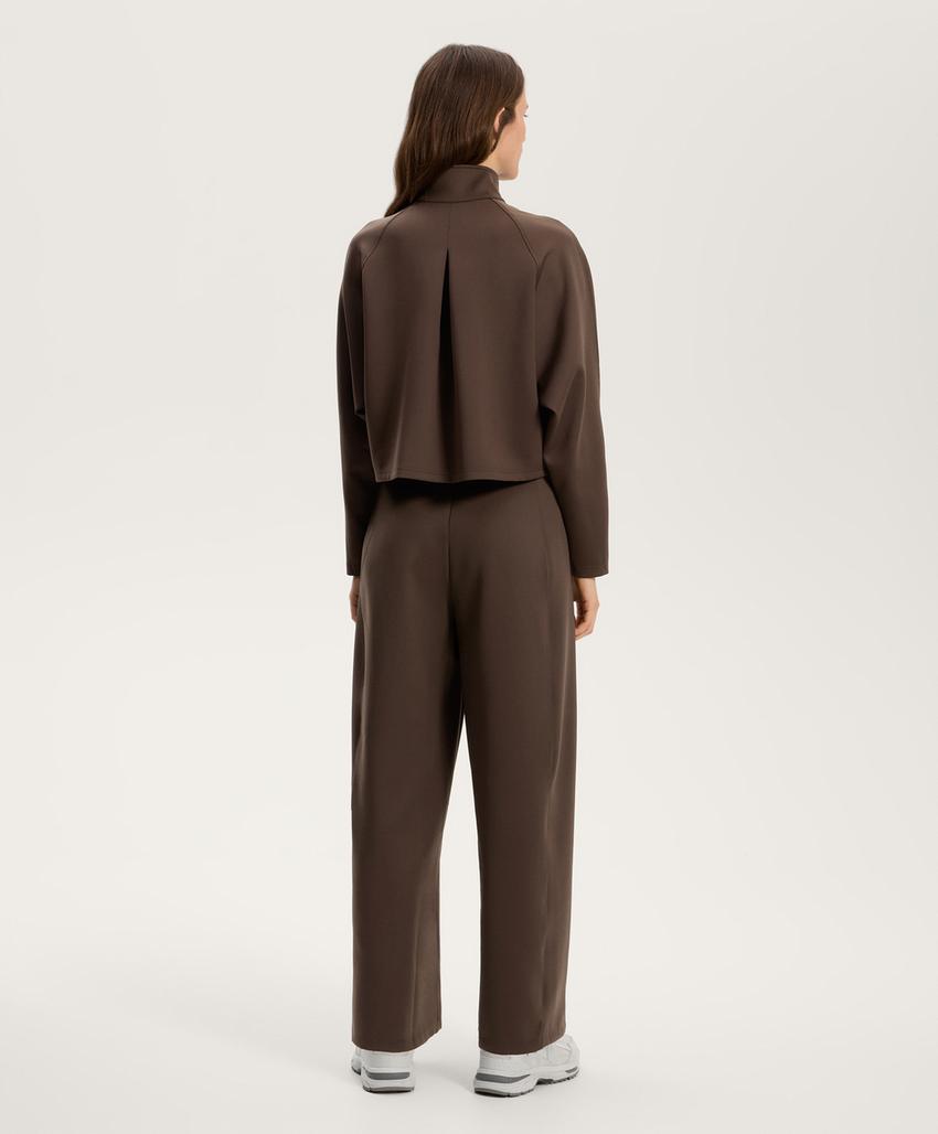 Брюки высокой посадки кокон из неопрена