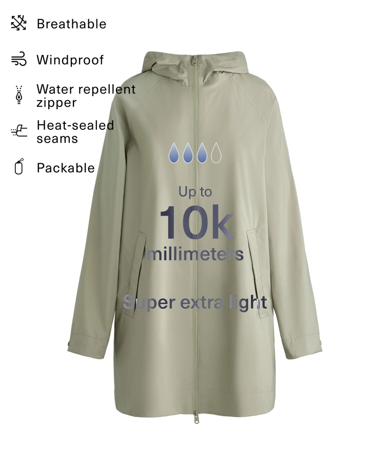 Сверхлегкая упаковываемая куртка oysho с водонепроницаемостью 10k