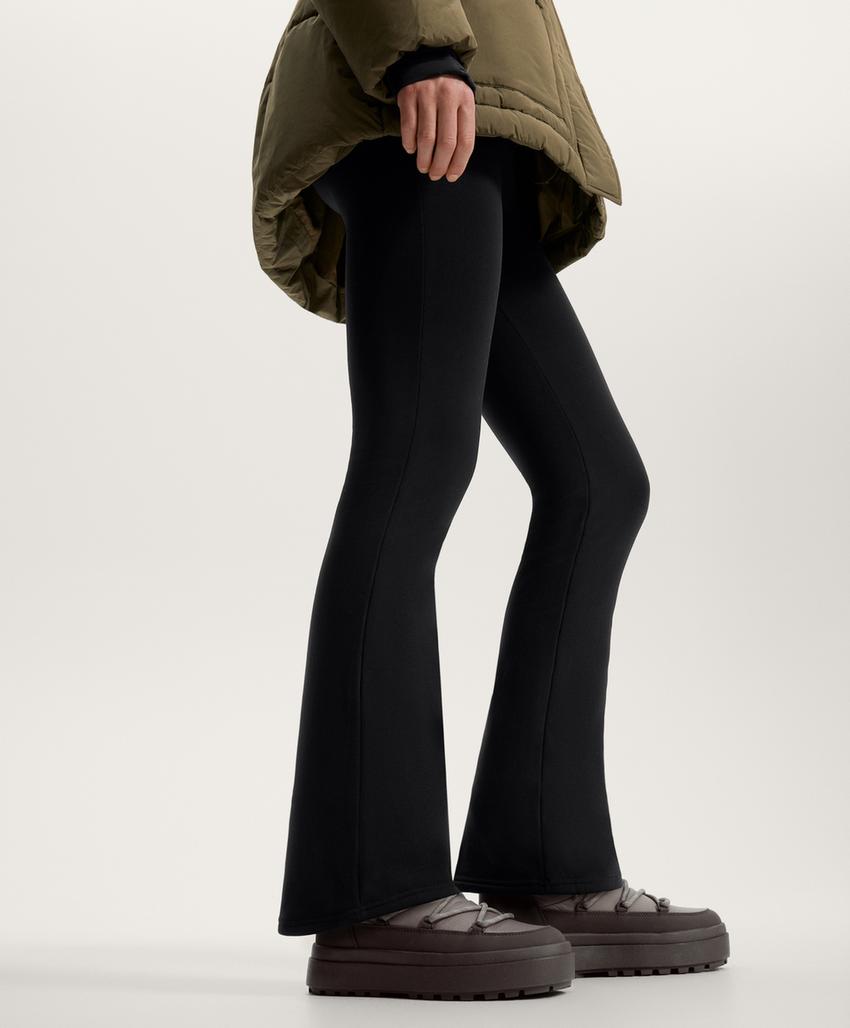 Широкие экстра-теплые брюки без швов с высокой посадкой