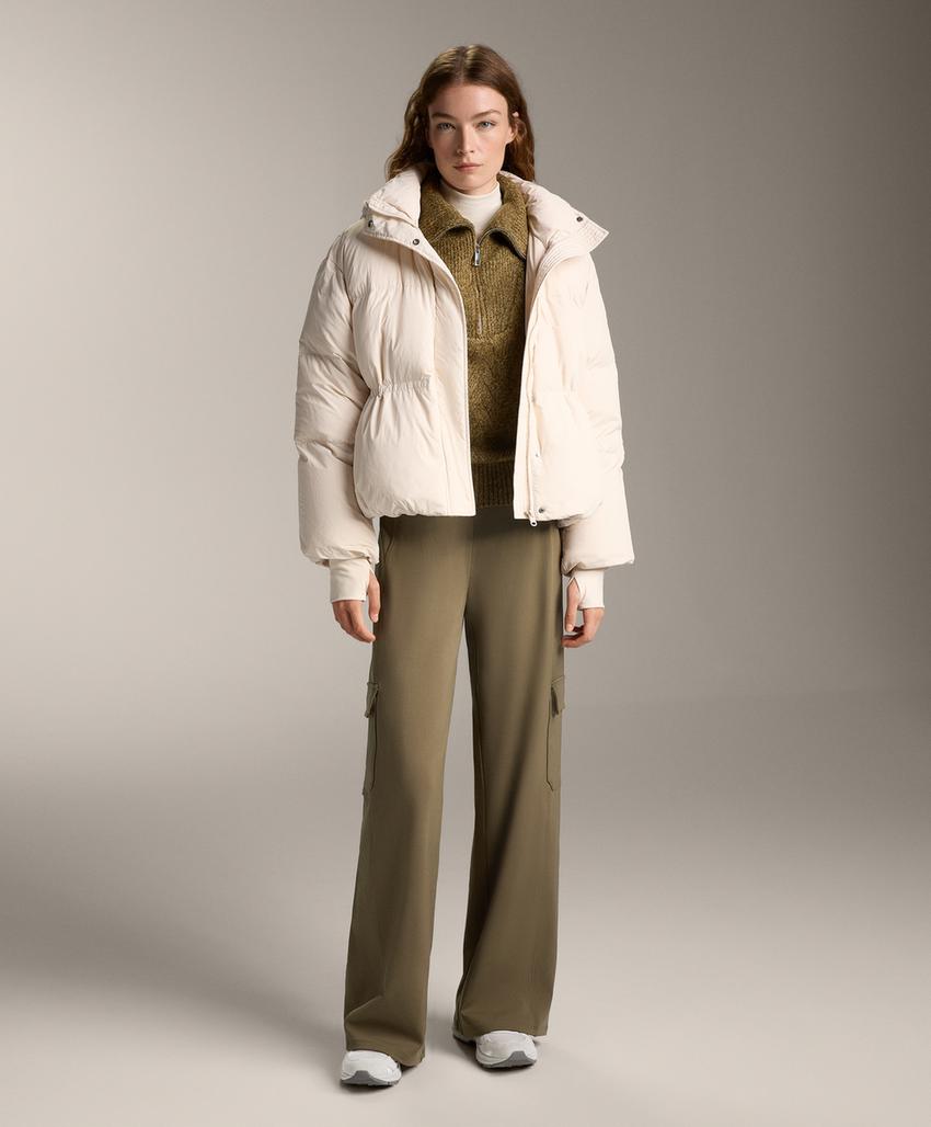 Высокая посадка теплые грузовые брюки