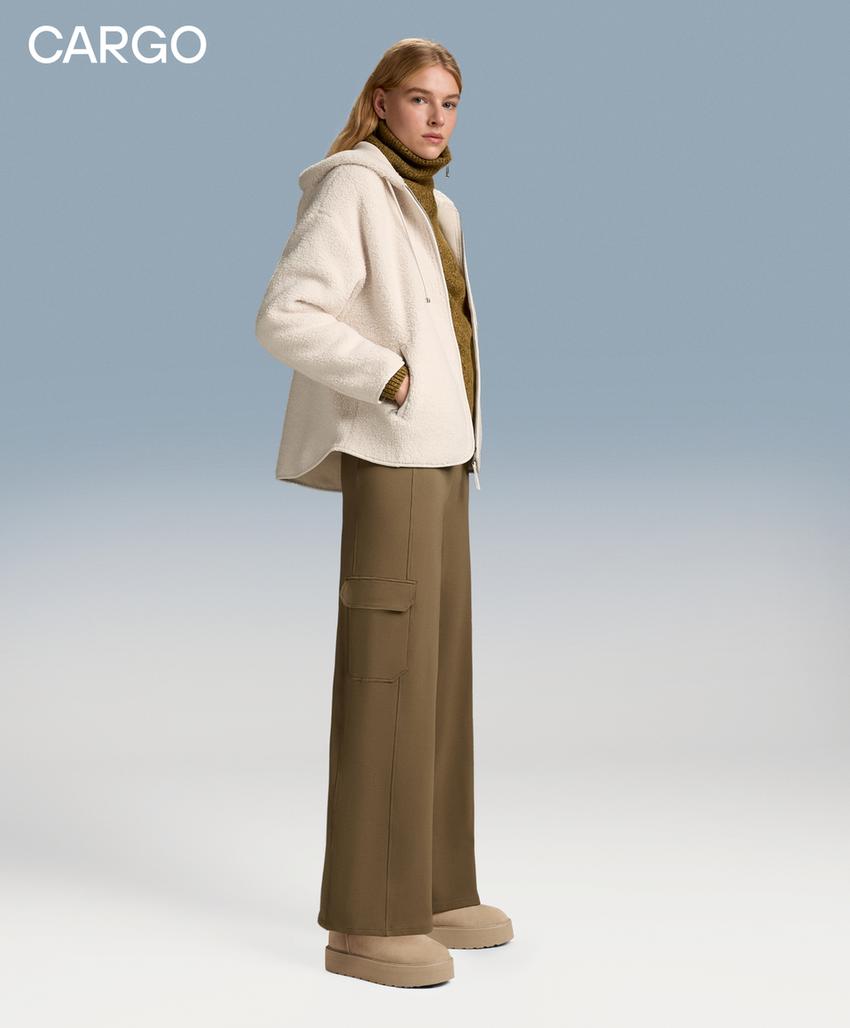 Высокая посадка теплые грузовые брюки