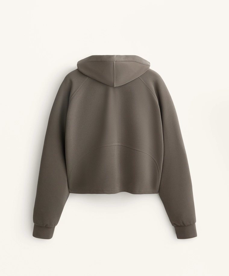 Джакет с капюшоном рубчатый с 29% модала