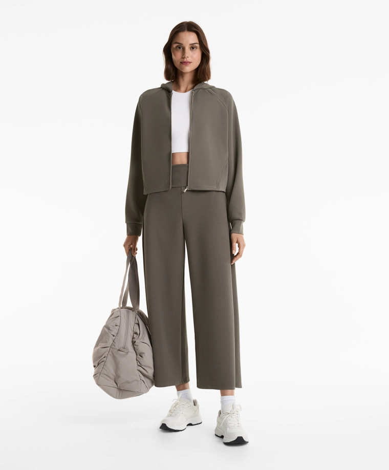 Джакет с капюшоном рубчатый с 29% модала