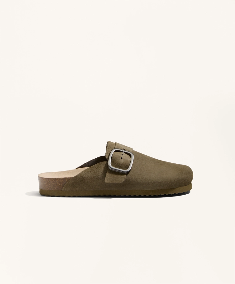 Мюли из натуральной кожи на пряжке