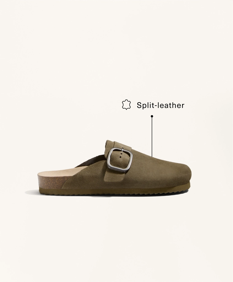 Мюли из натуральной кожи на пряжке