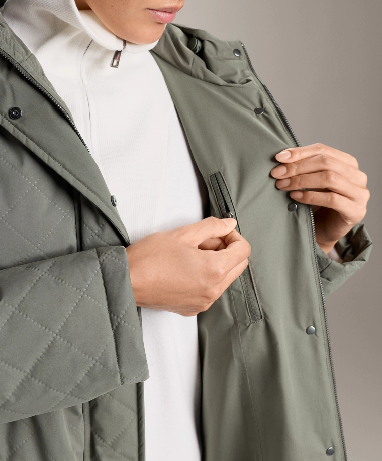 Длинный утепленный жакет fellex® aerogel 3k с водонепроницаемой тканью