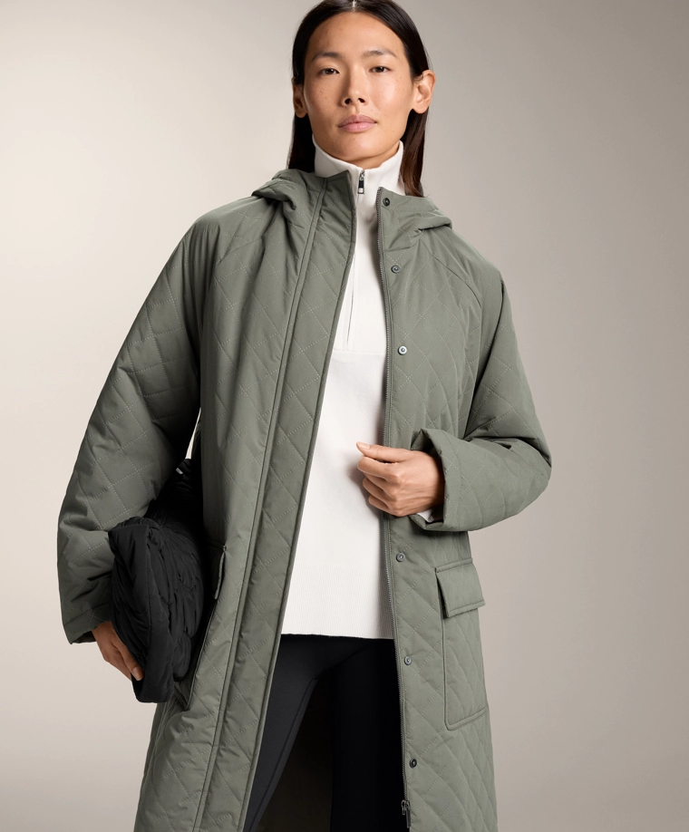 Длинный утепленный жакет fellex® aerogel 3k с водонепроницаемой тканью