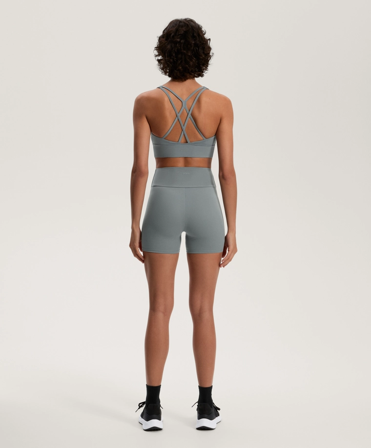 Леггинсы высокой посадки до щиколотки с боковой полосой