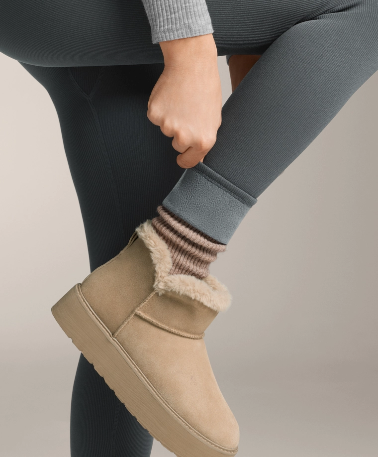 Экстра-теплые стрейч-лосины сверхвысокой посадки до щиколотки 70 см