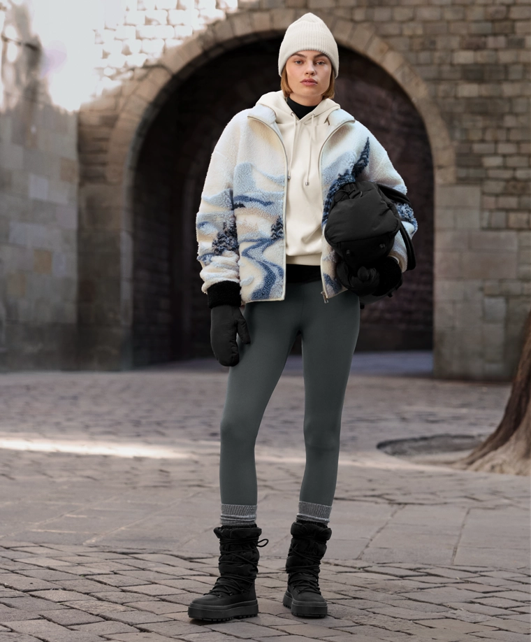 Экстра-теплые стрейч-лосины сверхвысокой посадки до щиколотки 70 см