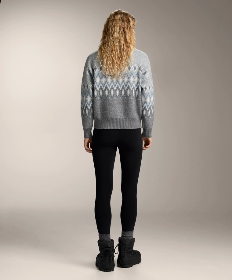 Кардиган с жаккардовым узором и 10% шерсти