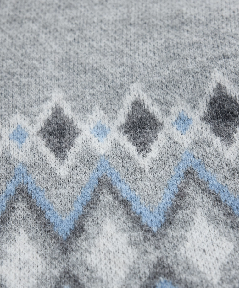 Кардиган с жаккардовым узором и 10% шерсти