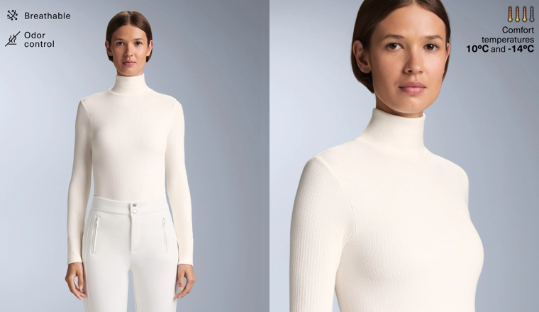 Футболка из мериносовой шерсти без швов