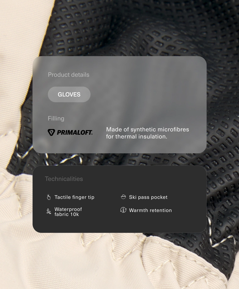 Технические перчатки ski primaloft®