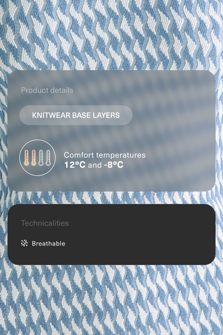 Термобельевый топ с геометрическим жаккардовым узором