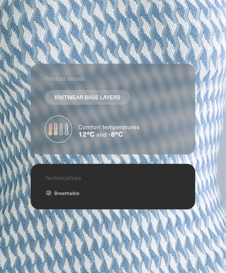 Термобельевый топ с геометрическим жаккардовым узором