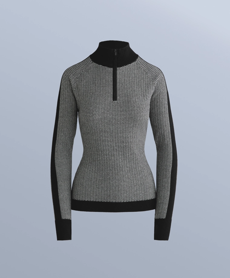 Термобельевый топ с жаккардовым узором «рыбий хвост»