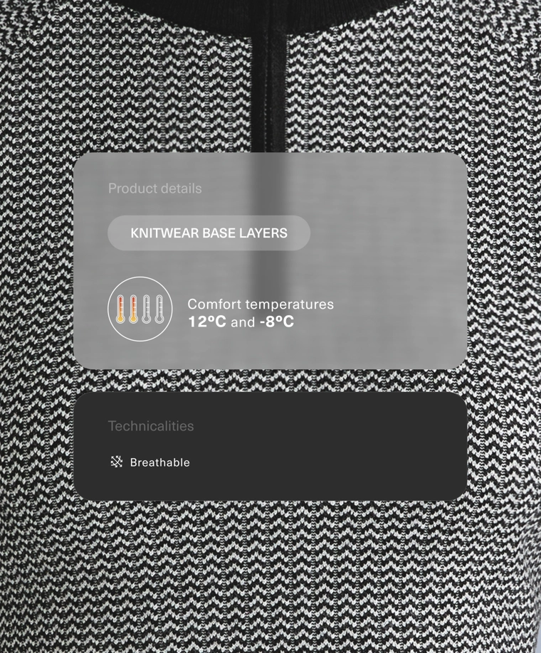 Термобельевый топ с жаккардовым узором «рыбий хвост»