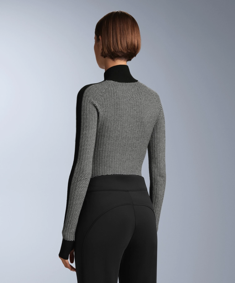 Термобельевый топ с жаккардовым узором «рыбий хвост»