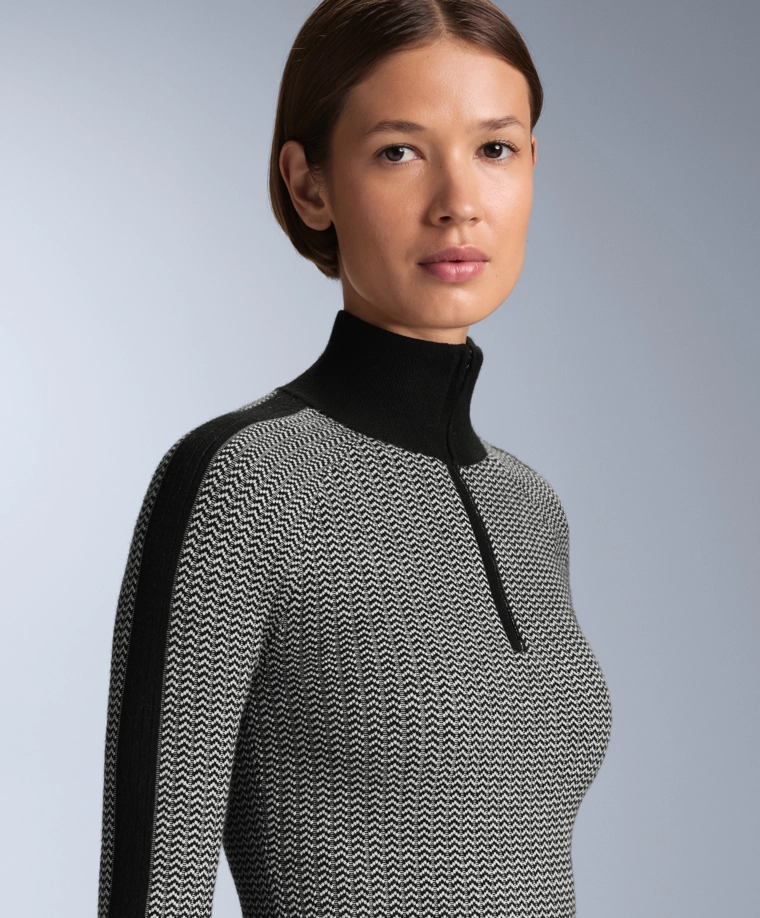 Термобельевый топ с жаккардовым узором «рыбий хвост»