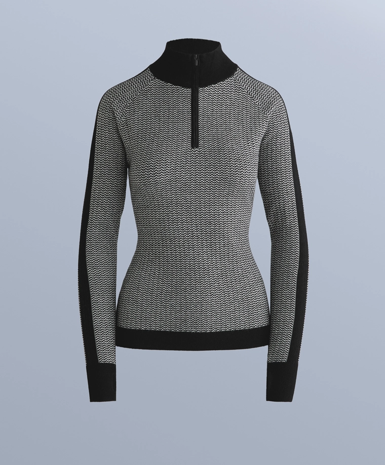 Термобельевый топ с жаккардовым узором «рыбий хвост»