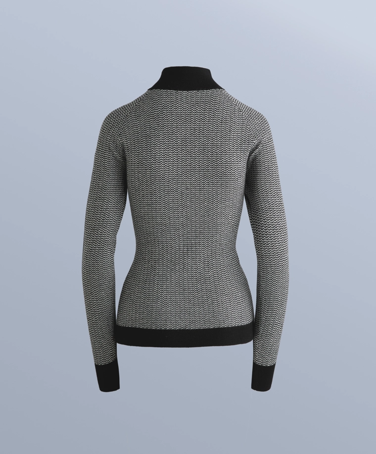 Термобельевый топ с жаккардовым узором «рыбий хвост»