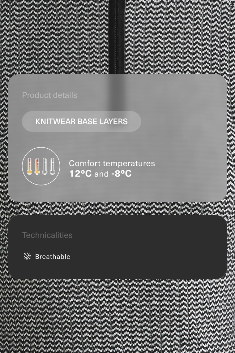 Термобельевый топ с жаккардовым узором «рыбий хвост»