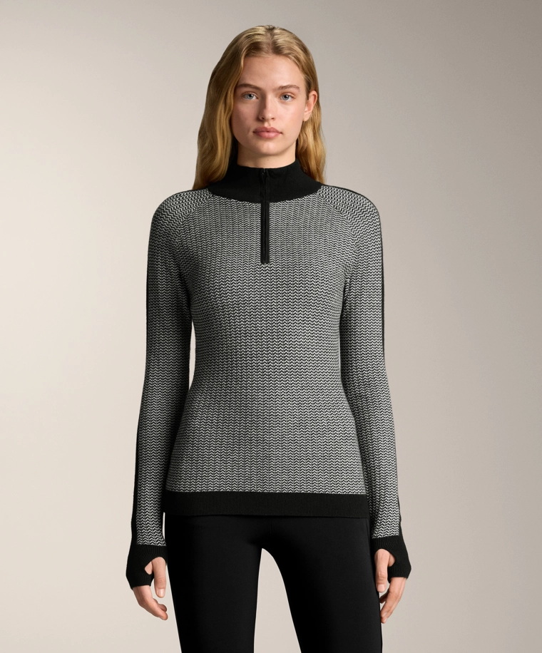 Термобельевый топ с жаккардовым узором «рыбий хвост»