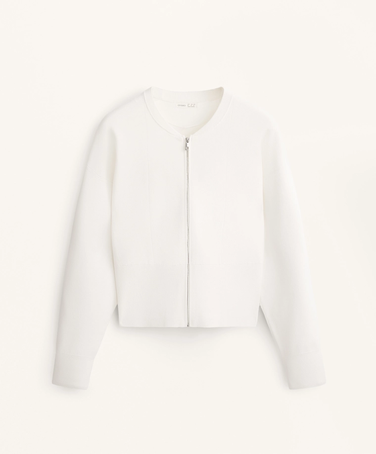 Трикотажная бомбер-куртка