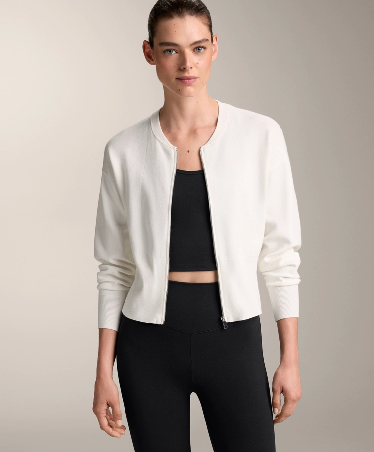 Трикотажная бомбер-куртка