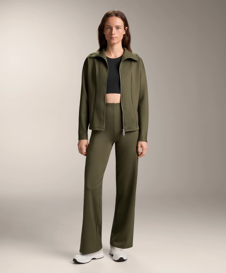 Куртка с двойной молнией эффекта неопрена