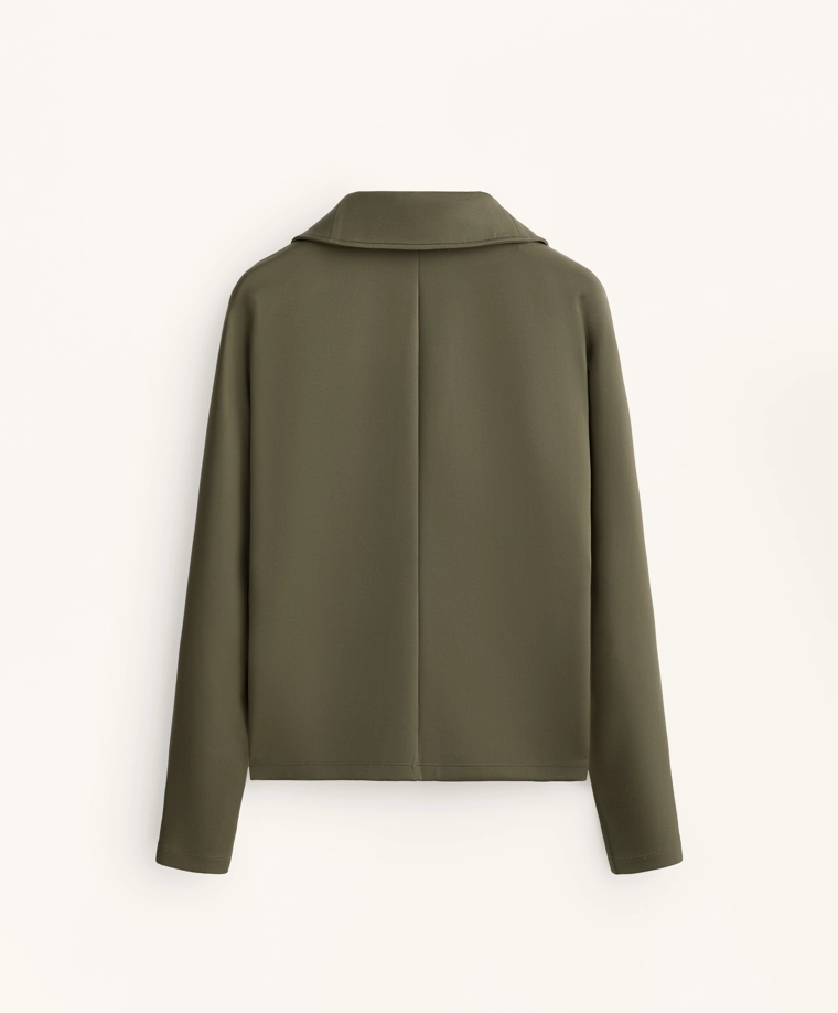 Куртка с двойной молнией эффекта неопрена