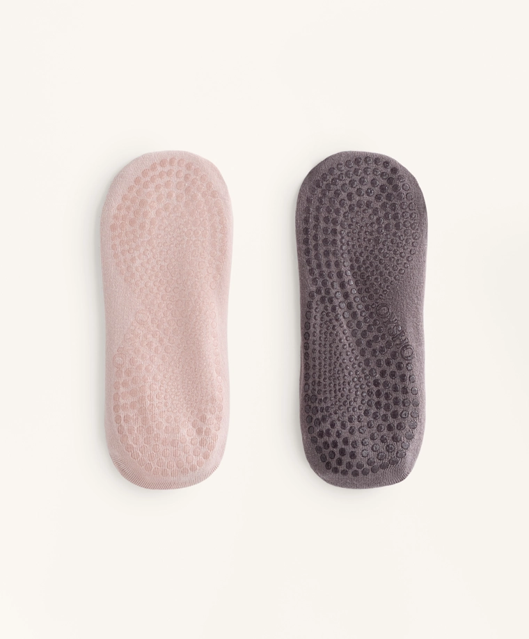 2 пары хлопковых носков для йоги и пилатеса с перекрещивающимися ремешками