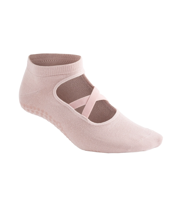 2 пары хлопковых носков для йоги и пилатеса с перекрещивающимися ремешками