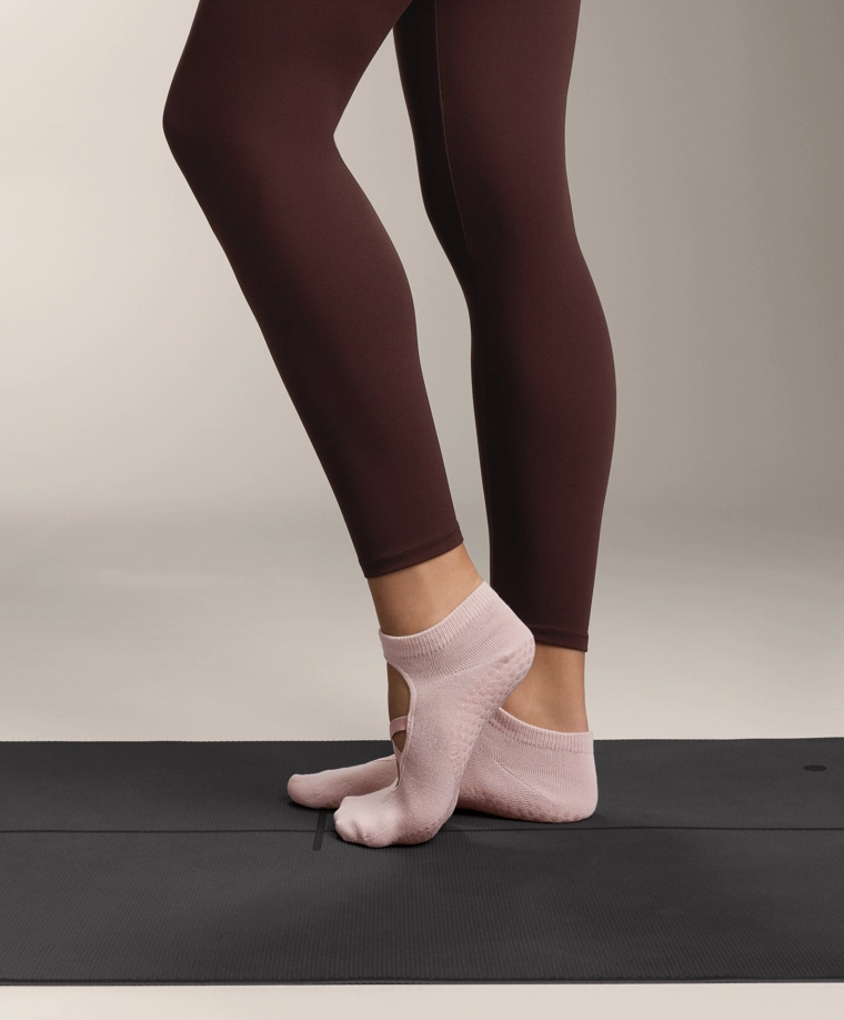 2 пары хлопковых носков для йоги и пилатеса с перекрещивающимися ремешками