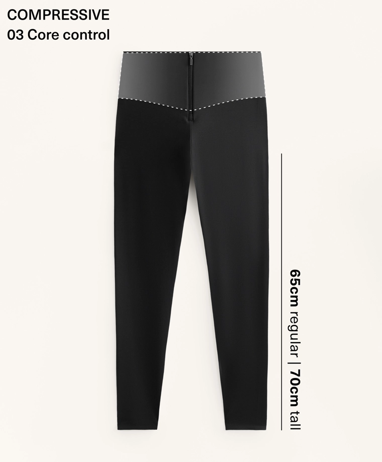 Леггинсы длиной до щиколотки с высокой посадкой и корректирующим эффектом с молнией