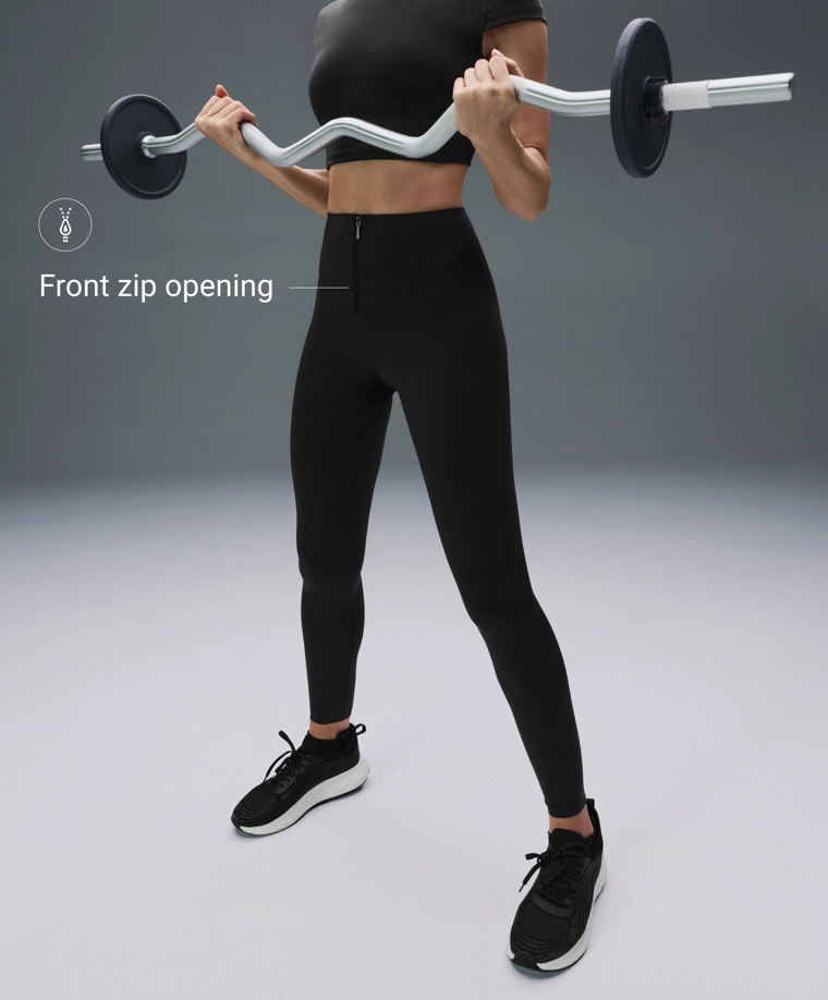 Леггинсы длиной до щиколотки с высокой посадкой и корректирующим эффектом с молнией