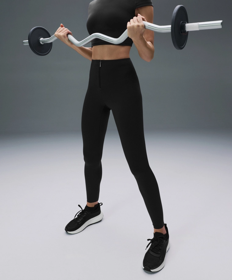 Леггинсы длиной до щиколотки с высокой посадкой и корректирующим эффектом с молнией