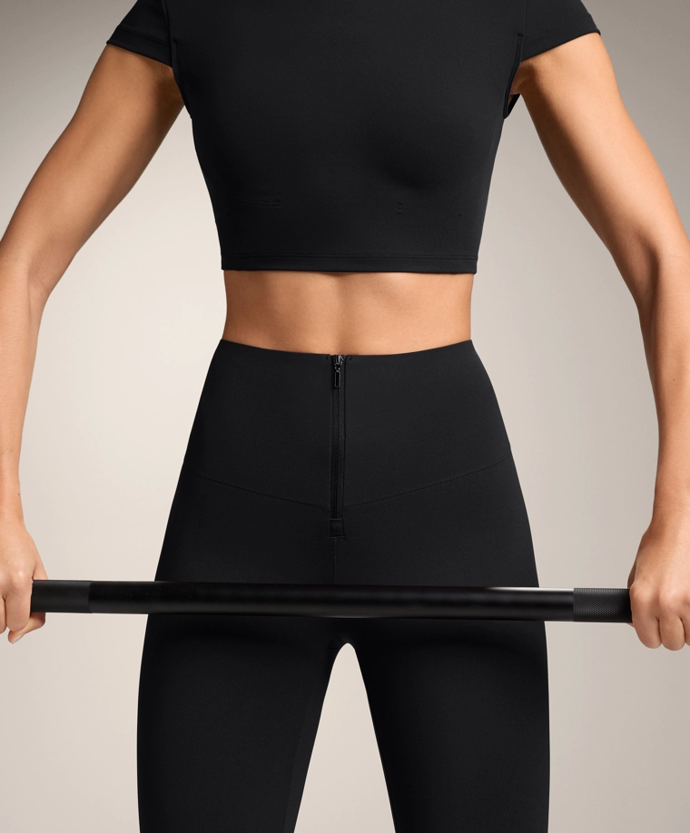 Леггинсы длиной до щиколотки с высокой посадкой и корректирующим эффектом с молнией