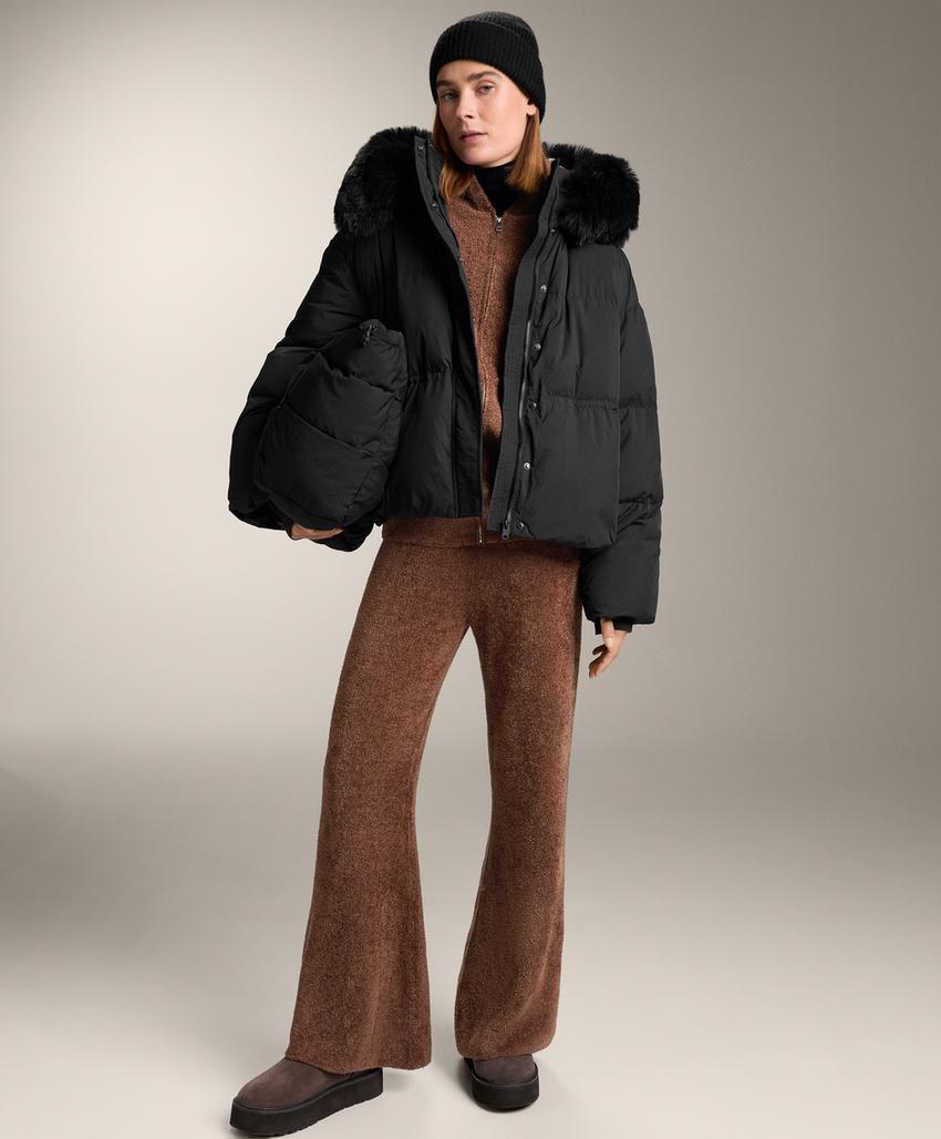 Зауженные брюки из плотного ворсистого кашемира