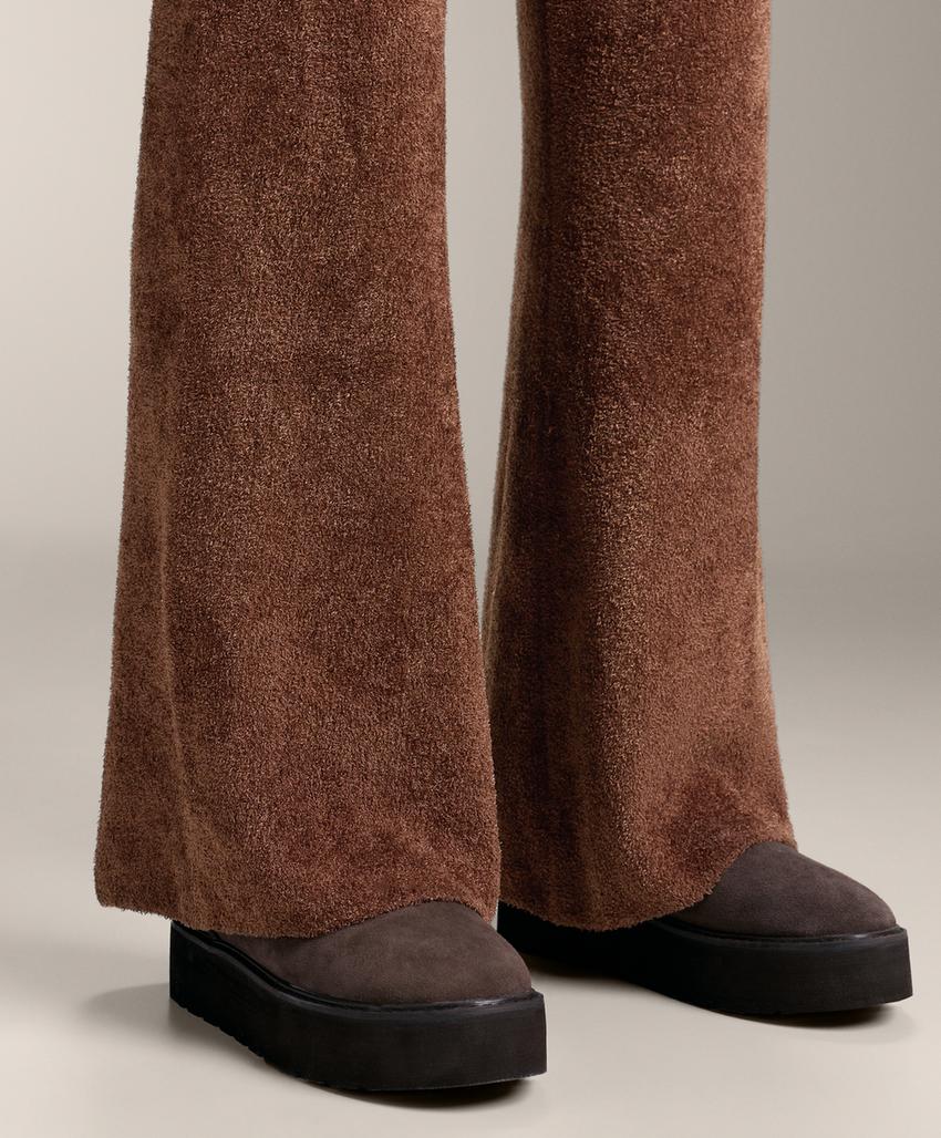 Зауженные брюки из плотного ворсистого кашемира